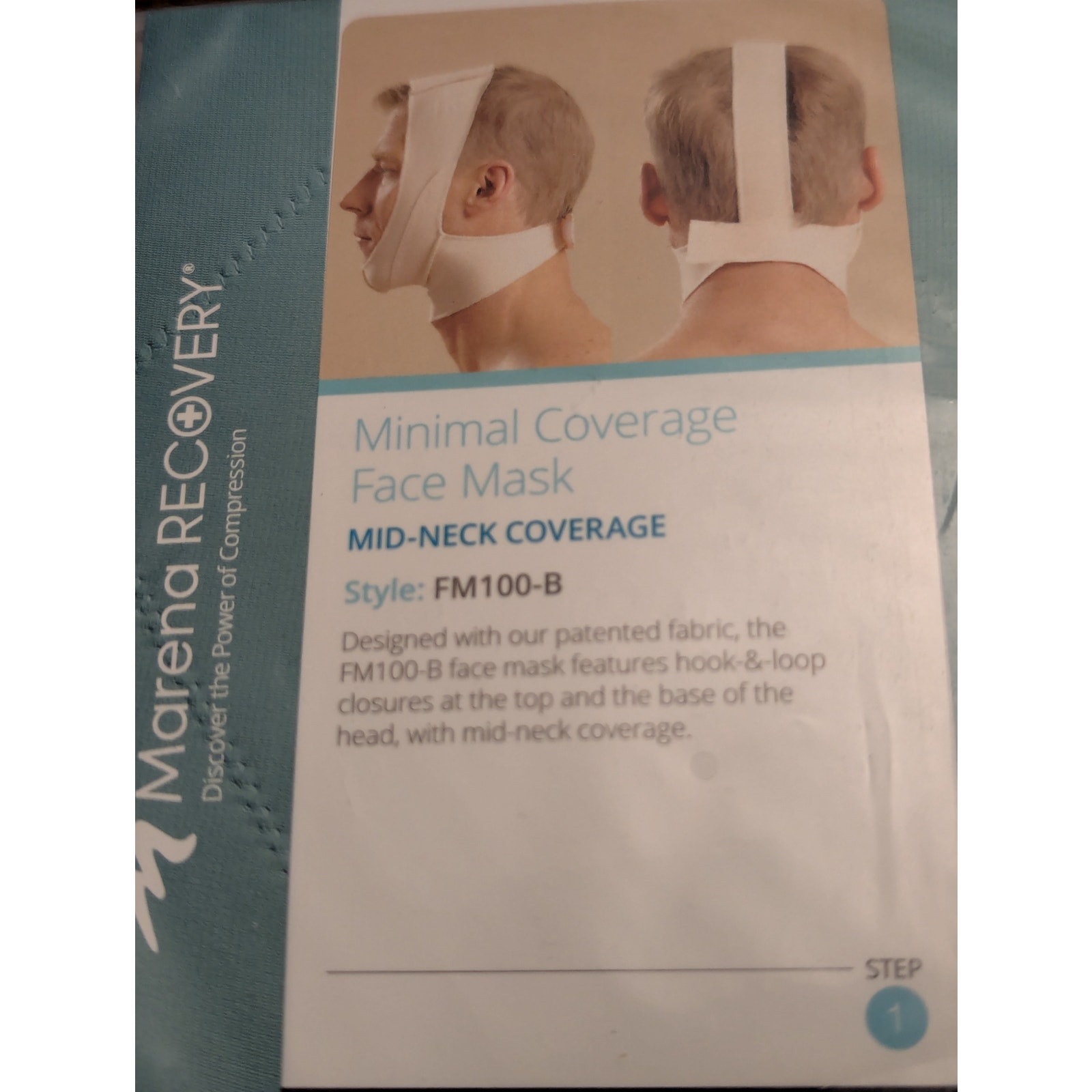 Marena Recovery Face Mask Minimal Coverage Mid Neck Black Large Fm 100-B — image 2 of 5